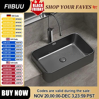 อ่างล้างมือเซรามิกแบบกึ่งฝังสำหรับใช้ในห้องน้ำอ่างล้างหน้าแบบเดี่ยวอ่างล้างหน้าแบบเดี่ยวอ่างล้างหน้าแบบหินสีเทา 1