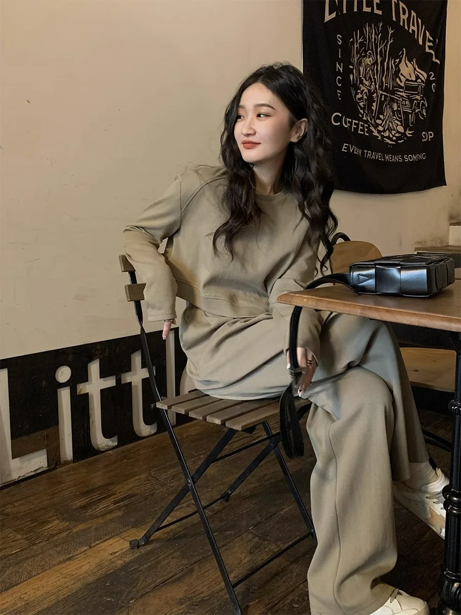 Lace irregular see through hoodie halter cowl neck pant set