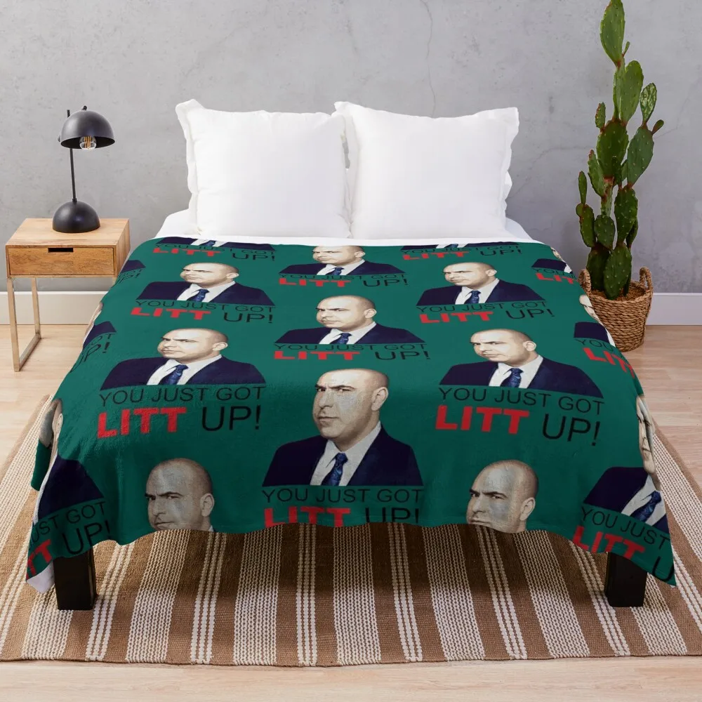 

Louis Litt you just got litt up Throw Blanket Stuffeds Hairy Blankets