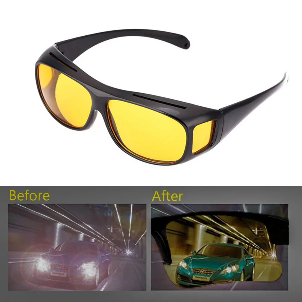 Description Picture 3 of itemNight Vision Drivers Goggles Interior Accessory Protective Gears Sunglasses Night-Vision Glasses Anti Glare Car Driving Glasses