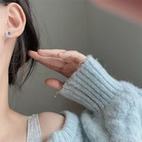 6 Pcs Small And Exquisite Chinese Character Mahjong Earrings Resin Stud Earring Gothique Accessories Jewelry for Girl 2