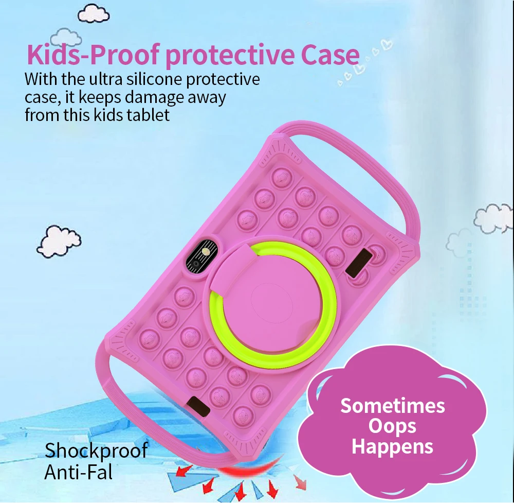 2025 Original Latest K8-7.0 inch Kids Tablet Quad Core Android 9.0 System 4GB RAM 64GB ROM Mini Children's Tablet 5G WIFI 6