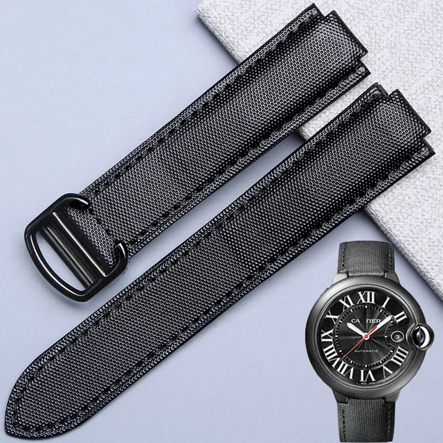 For Louis Vuitton Men's Women's First Layer Cow Leather Watch Strap LV Leather  Watch Band Black Raised Mouth 10 12mm Watchband - AliExpress
