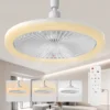 IRALAN Ceiling Fan With Light E27 Socket 10 Inch 85-265V 3 Fan Speeds Dimmable Easy To install For Bedroom Fixtures 2