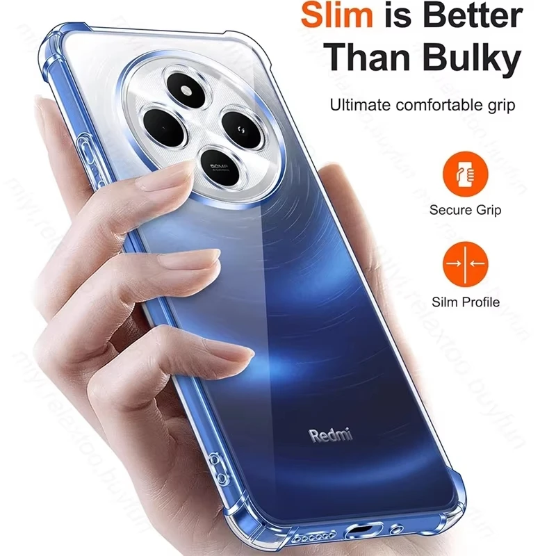 Shockproof Soft Silicone Transparent Bumper Phone Case - Clear Cover