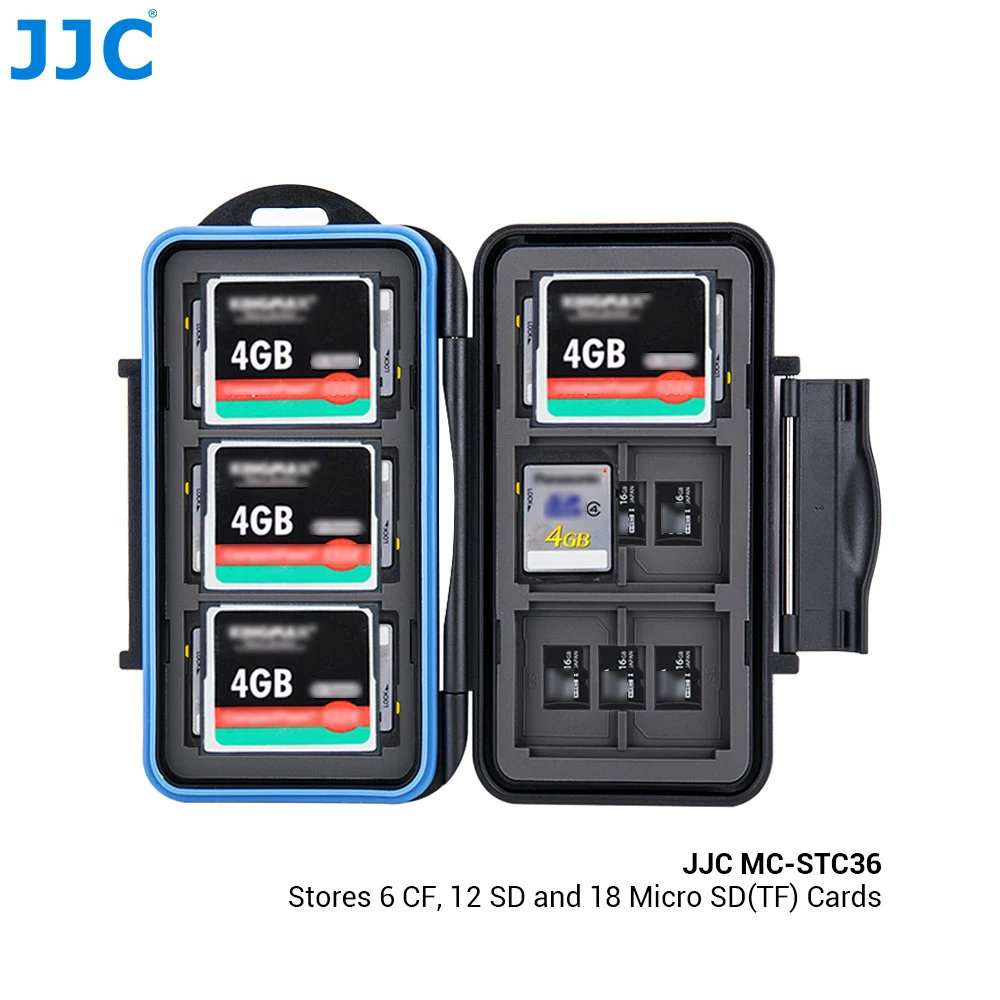 designer camera bags JJC Deluxe Memory Card Case Compact SD Micro SD CF Cfexpress TF Card Slot Holder Protector Storage Box with Carabiner Waterproof travel case for camera