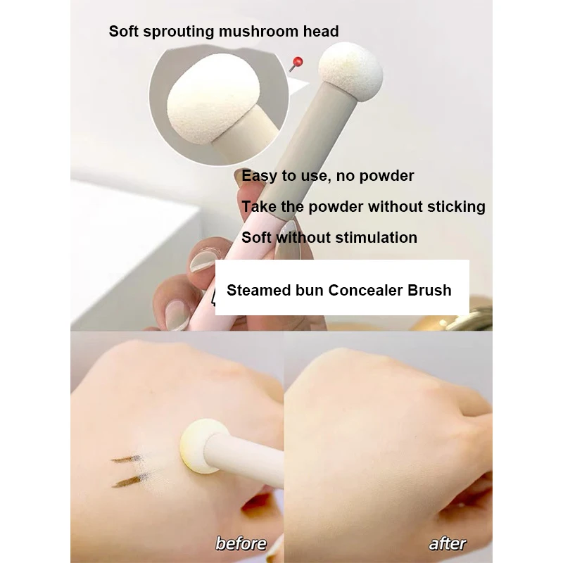 1/2/3PCS Concealer Makeup Brushes Precision Application Innovative Achieve Professional Makeup Looks Mushroom Sponge Head sponge head concealer