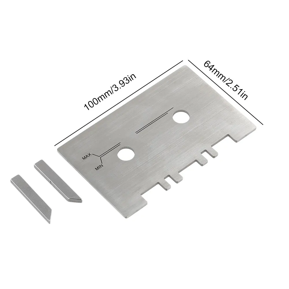 Cassette Cauge Set Mechanical Alignment Metal Guide Set with 2pcs Check Bar Aluminum Alloy Easy To Install Sliver