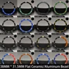 38mm flat ceramic/aluminum bezel insert 38mm * 31.5mm watch replacement ring watch accessory green luminous bezel watch part