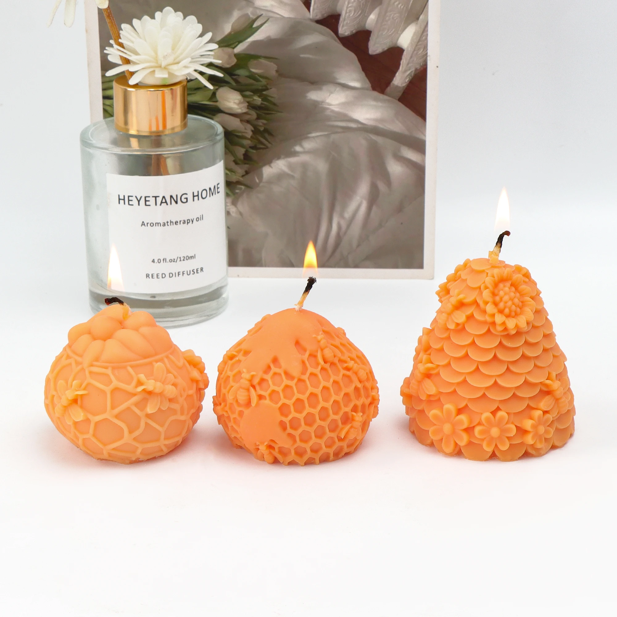 Charming Honeycomb Candle Silicone Mold for DIY Scented Creations – Perfect for Home Decor, Parties, Gifts & Crafts
