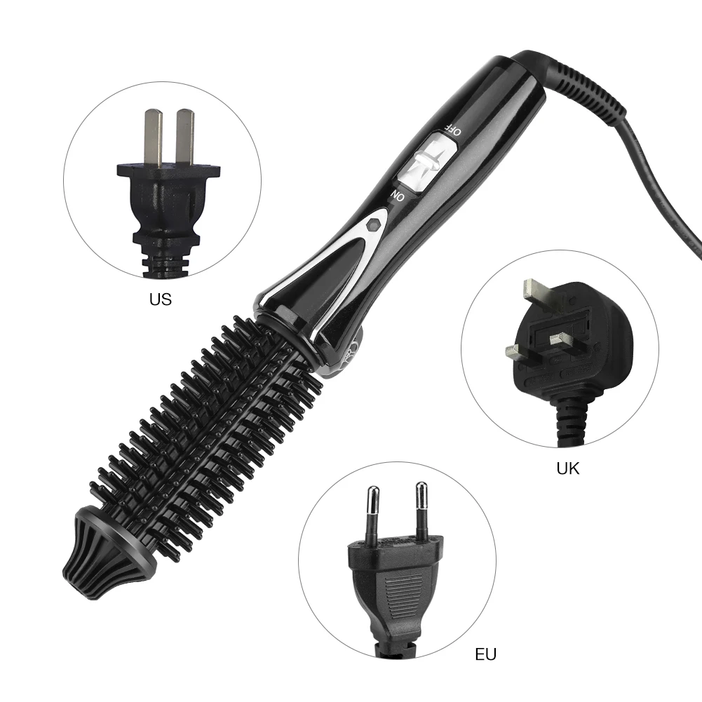 Curling Iron Ceramic Ionic Hair Curler Electric Hot Brush Anti-Scald Curling Wand Portable Hair Styling Tools