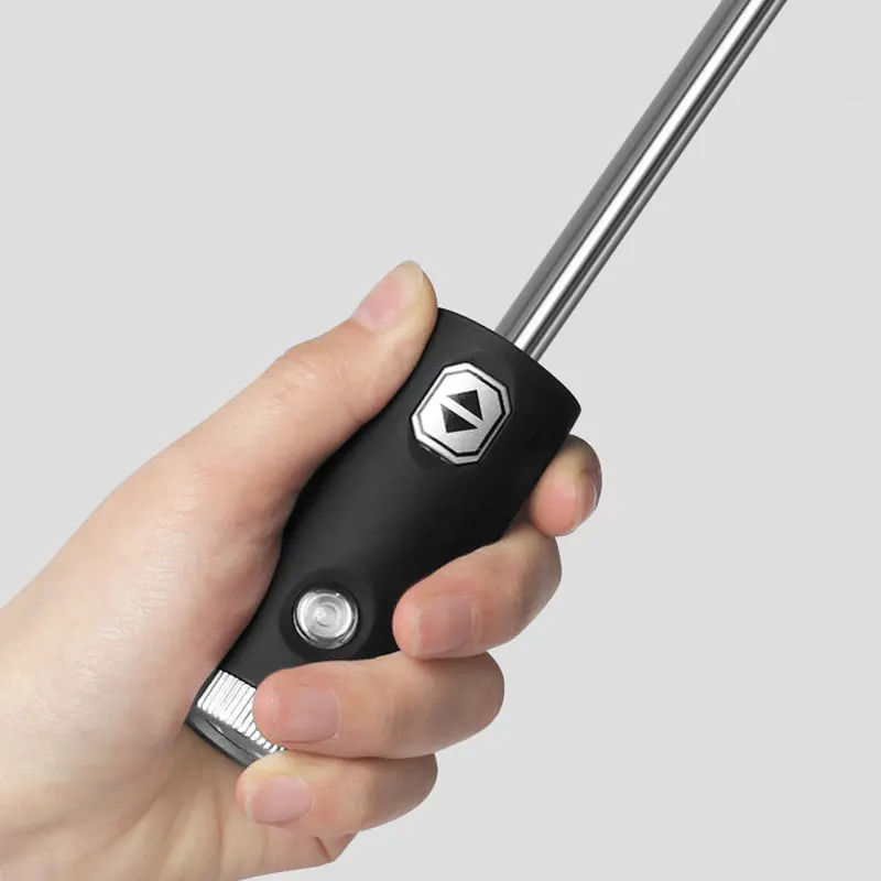 Fully Automatic Reverse Umbrella Car Led Light Reflective Strip Folding Rain Or Shine Flashlight Umbrella