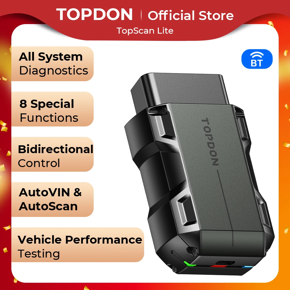 TopScan Lite Bluetooth OBD2 Diagnostic Scanner Tool