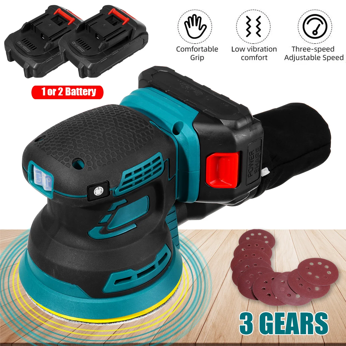 125mm Brushless Random-Orbit Electric Sander Sandpaper Wood Grinder Polishing Machine Sander Power Tools For Makita 18V Battery pneumatic random orbit sander air sander polisher small triangular palm sander mouse detail sander for car corner paint care rust removal wood grinder 90x130mm