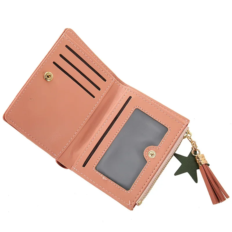 Fashion Tassel Zipper Wallet Small Designer PU Leather Mini Coin Purse Luxury Cute Wallet Card Holder For Women Monedero mujer
