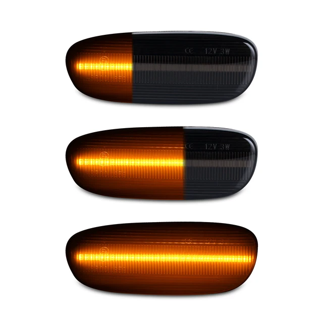 2PCS Dynamic LED Front Side Marker Turn Signal Light for Subaru Impreza GC GM GF 1993-2001 Fender Flare Lamps 5