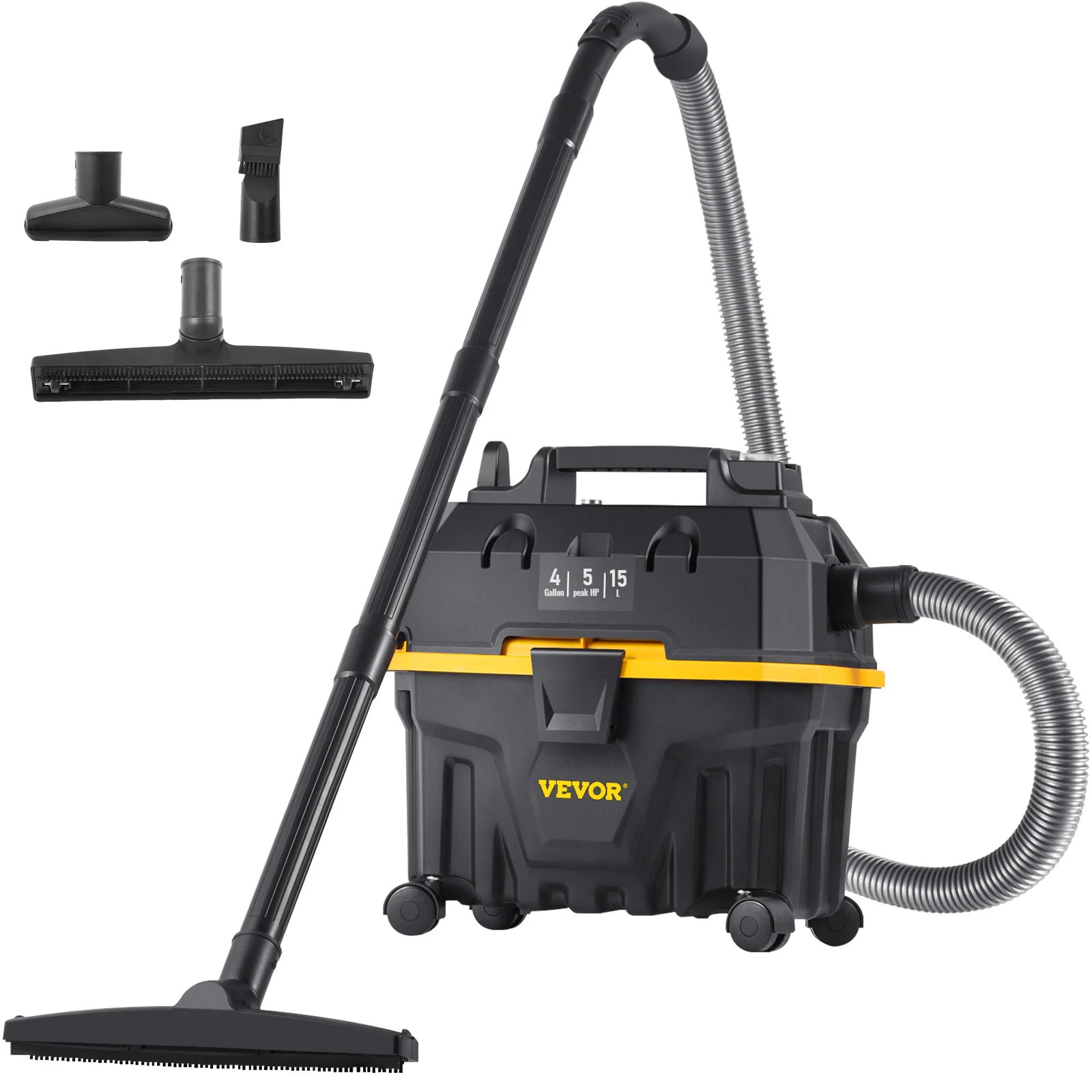 SucceBuy Portable Wet and Dry Vacuum Cleaner 15L For Car & Home Appliance 1200W Power Strong Suction Vacuum Cleaner & Air Blower 1