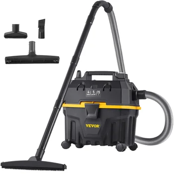 SucceBuy Portable Wet and Dry Vacuum Cleaner 15L For Car & Home Appliance 1200W Power Strong Suction Vacuum Cleaner & Air Blower 1