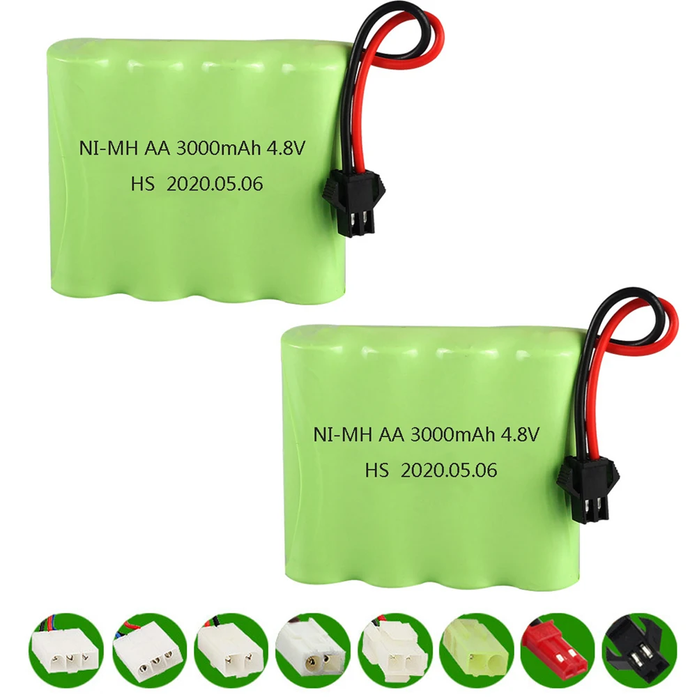 

2PCS/lot 4.8V 3000mah Rechargeable NI-MH Battery For RC Toy Electric toy security facilities electric toy AA battery toys parts