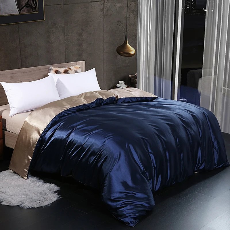 

Luxury High Quality Satin Duvet Cover Rayon Quilt Cover High Density Fabric Duvet Cover Supple High waterfall