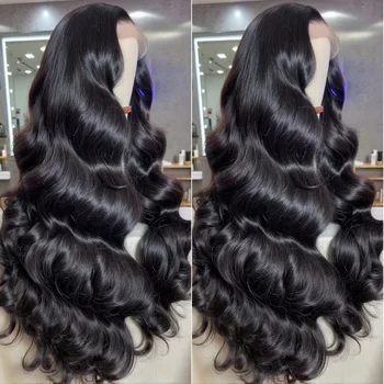 Hd Body Wave Glueless 6x6 Ready to Wear Lace Closure 250 Density Pre Plucked Water Wave Human Hair 13x6 13x4 Lace Frontal Wigs 1