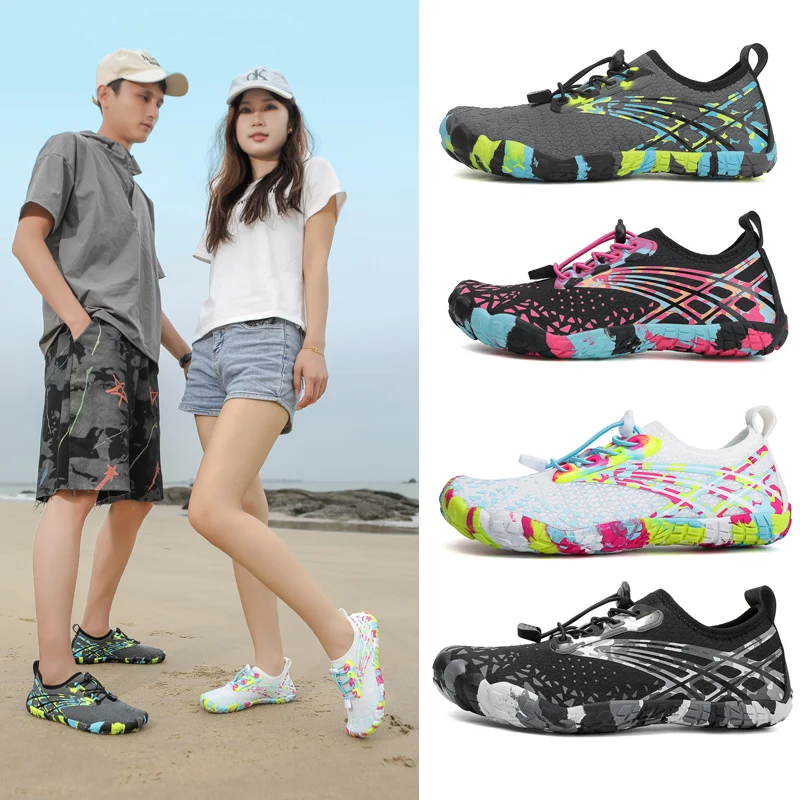 Unisex Aqua Shoes Outdoor Aqua Shoes Couples Vacation Seaside Barefoot Swim Sneaker Beach Volleyball Fitness Yoga Barefoot