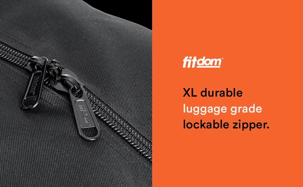 XL durable luggage grade lockable zipper.