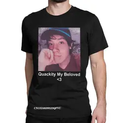 Funny Quackity My Beloved Tee Shirt For Men Round Collar Cotton Tops T Shirts Harajuku Tees Aesthetic Camisas Tops