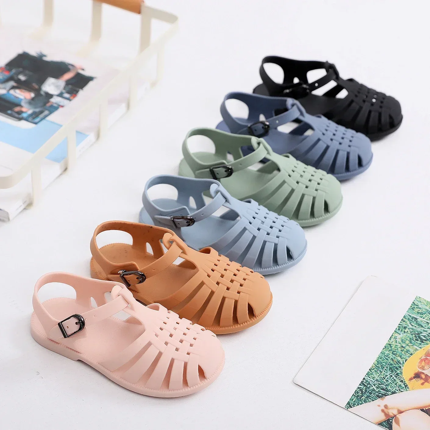 Children Sandals Soft-soled Openwork Breathable Boys and Girls 2-12y Home Outing Beach