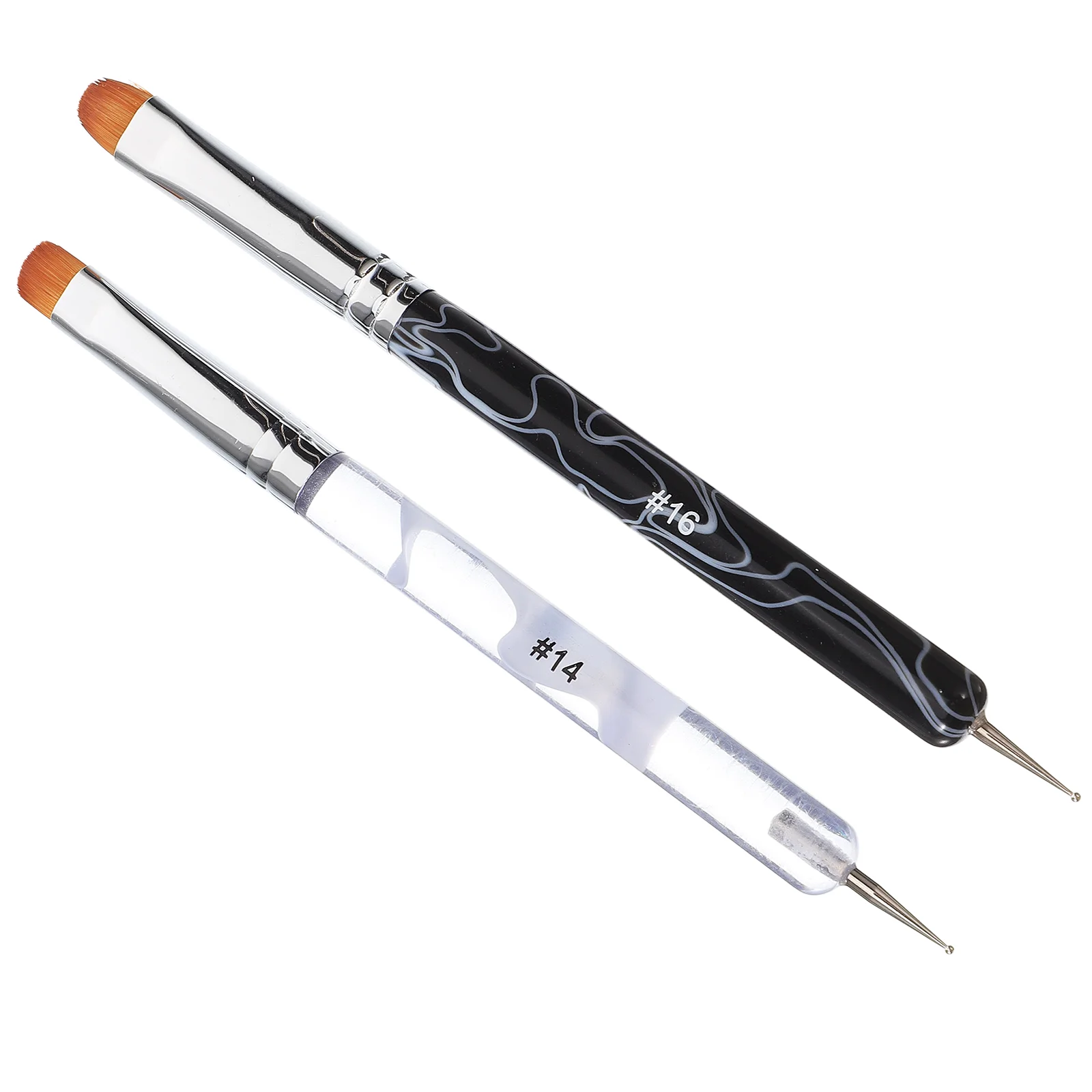 

2 Pcs Manicure Double-ended Diamond Brush Nail Supplies Dotting Pens Brushes
