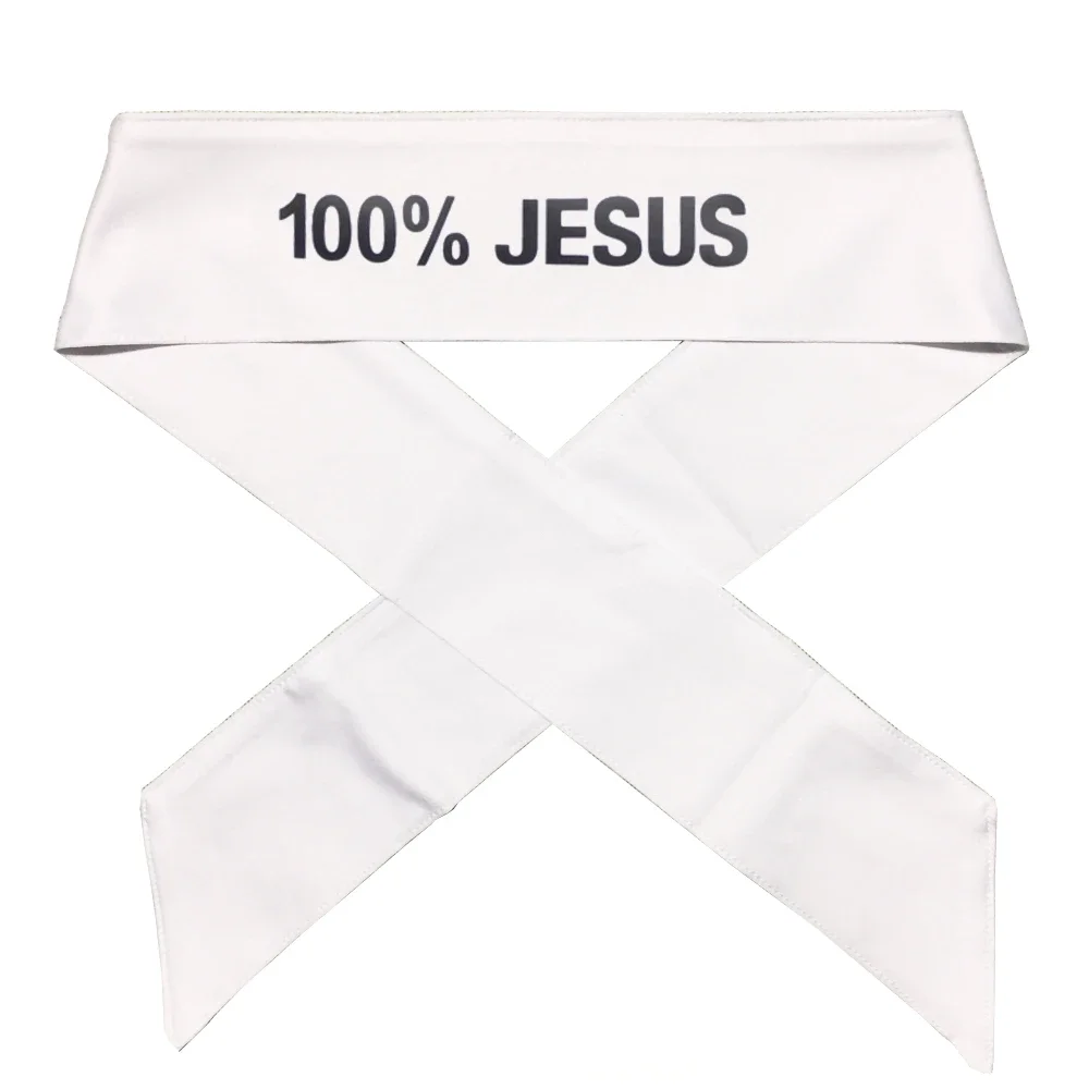 100% Jesus Sport Tie Headband Soccer Football Athletics Fitness ...