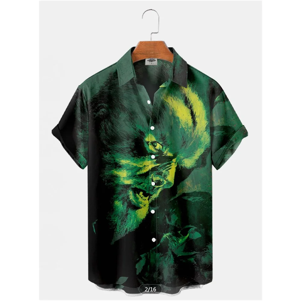 

2023 Retro Casual Collar Man's Hawaiian Shirt Cotton With Costume Short Sleeve Top Designer Camisa Floral Masculina