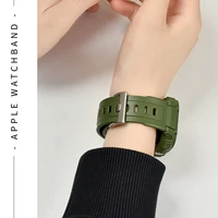 Bracelet intégré en TPU pour Apple Watch Series 9 8 7 6 SE 5 4 3 2 1, bracelet de sport pour iWatch 38/40/41/42/44/45/49mm 5