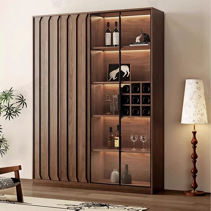 Luxury Showcase Glass Bar Cabinet Living Room Storage Drinks et Display Cabinet Decoration Vetrina Esposizione Bar Furniture