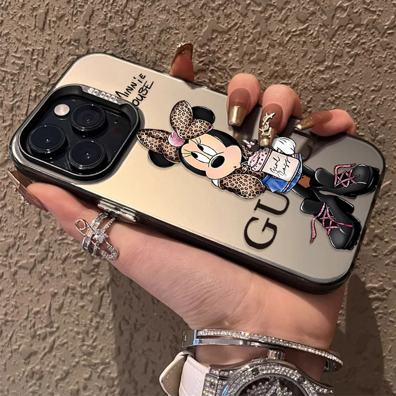 ตัวเลือกสินค้า เคสไอโฟนลายมินนี่เมาส์น่ารัก ป้องกันการตก กระชับมือ