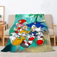 Summer Blanket King Size Sonics Picnic Throw Blanket for Sofa Luxury Fluffy Soft Blankets and Throws Cobija Home and Decoration 2