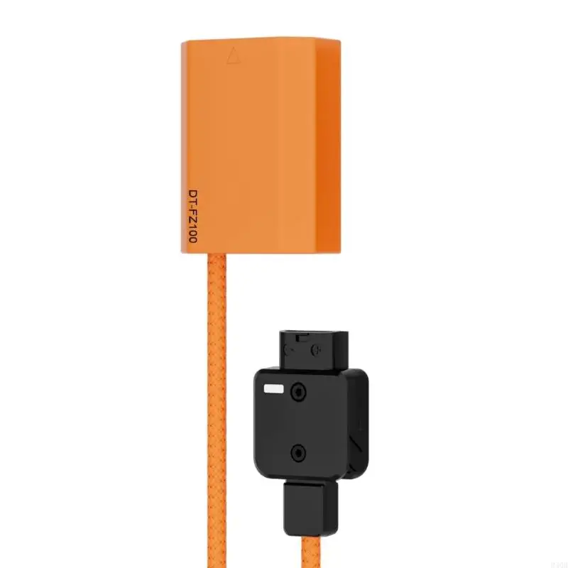 DT-FZ100 D-Tap to NP-FZ100 Dummy Battery Cable Wire DC Coupler Accessory for Sony A7R V/A7 IV/A7S III/A7R IV Camera