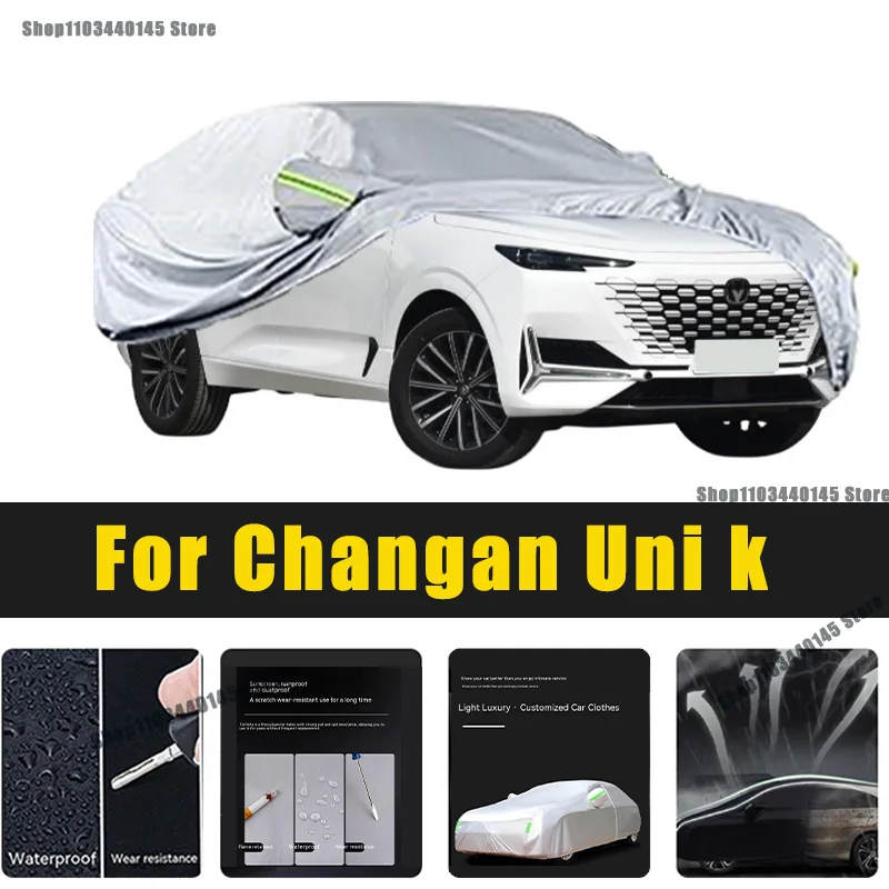 

Full Car Covers Outdoor Sun UV Protection Dust Rain Snow Oxford cover Protective For Changan Uni K Accessories