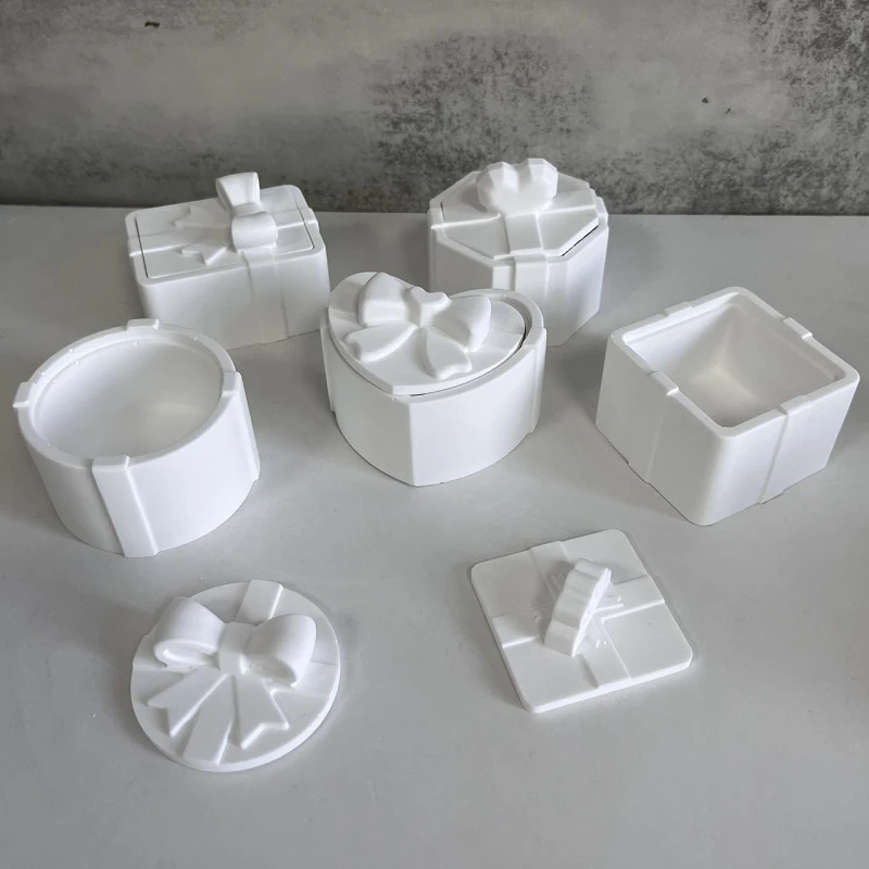 Silicone Mold Silicone Mold for Gift Storage Box Candle Aroma Storage Tray Decoration Mold Earrings Pendants Jewelry Box Gypsum Mould