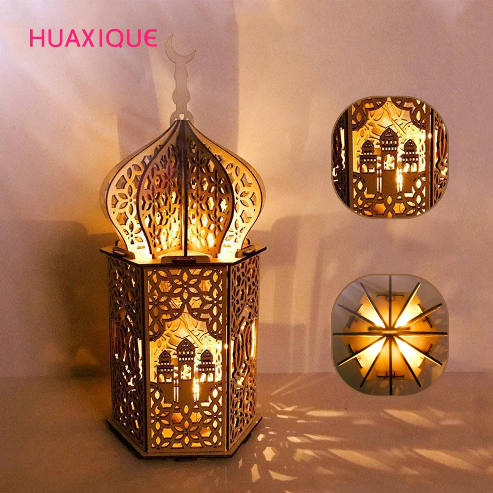 Eid Mubarak деревянная подвеска для дома Исламская мусульманская Вечеринка