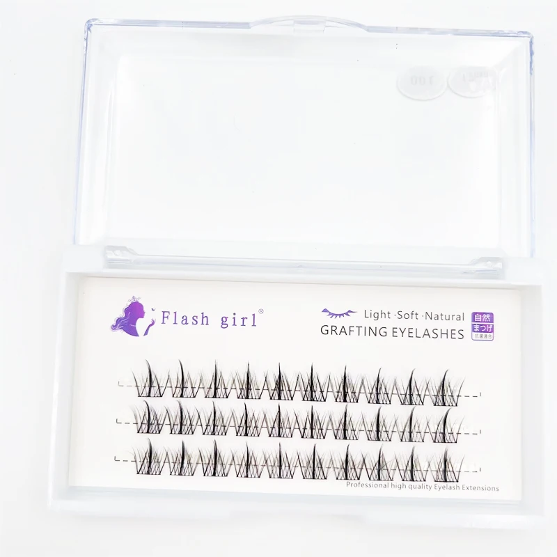 3 Rows/boxes Natural long flexible strong and durable Individual Eyelashes extentions with customized lengths packages 5