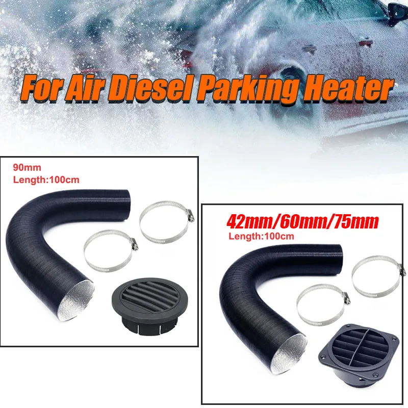 Black Warm Air Vent Warm Heater Plastic Parking Heater 60mm Diesel Heater  Duct Hose Pipe/ Air Vent Outlet 360° Rotatable - AliExpress