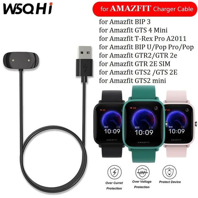 Wrist Watch Charging Cable Replacement USB Watch Charger Adapter  Accessories Equipment for Amazfit GTR Mini/GTS 4 Mini/GTR2