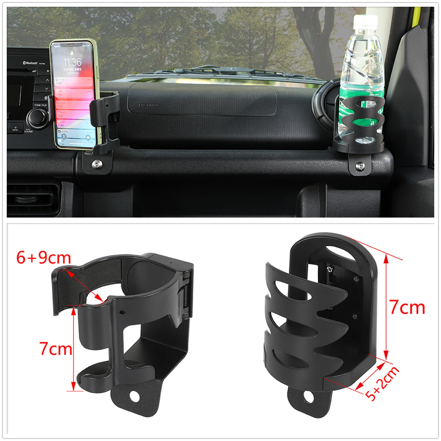 Cup Holder Phone Mount for Suzuki Jimny JB64 JB74W 2019 2020 2021 2022