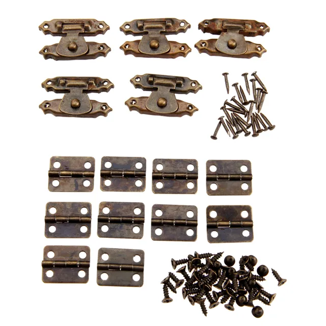 15 ชิ้น/เซ็ต Antique Bronze เฟอร์นิเจอร์บานพับตู้ 26*15 มม.เครื่องประดับไม้กล่องสลับ Hasp Latch ล็อคเฟอร์นิเจอร์ฮาร์ดแวร์ 6