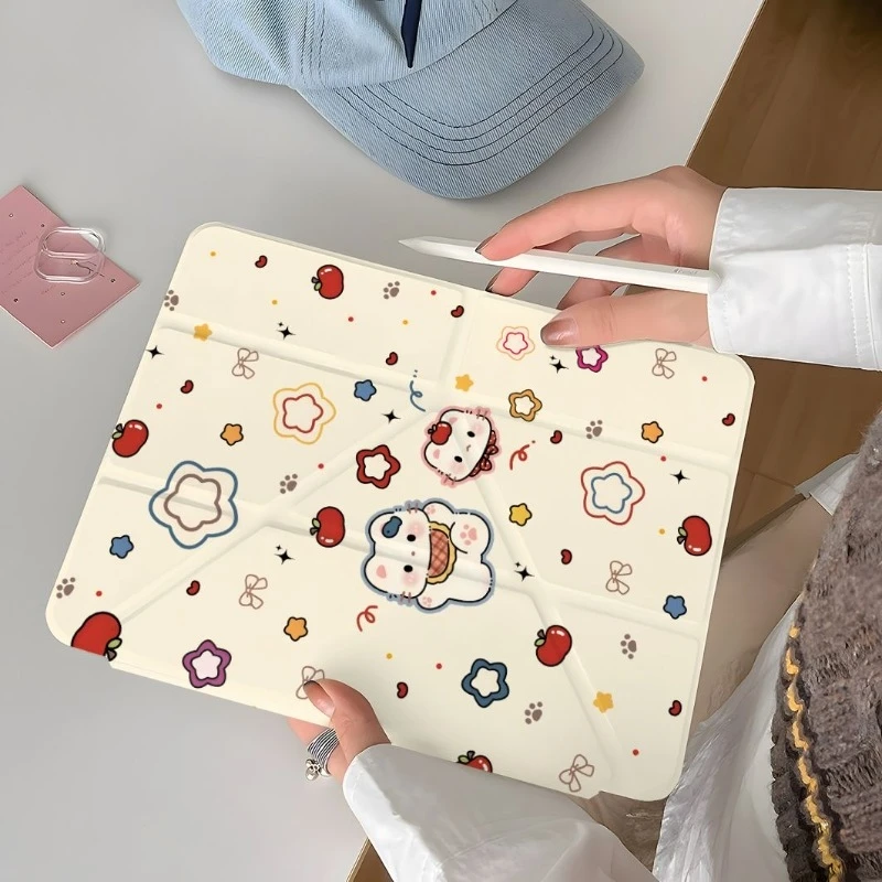 Rabbit Apple 3+Y Fold Acrylic Tablet Case - Enhanced Design with Durable Protection