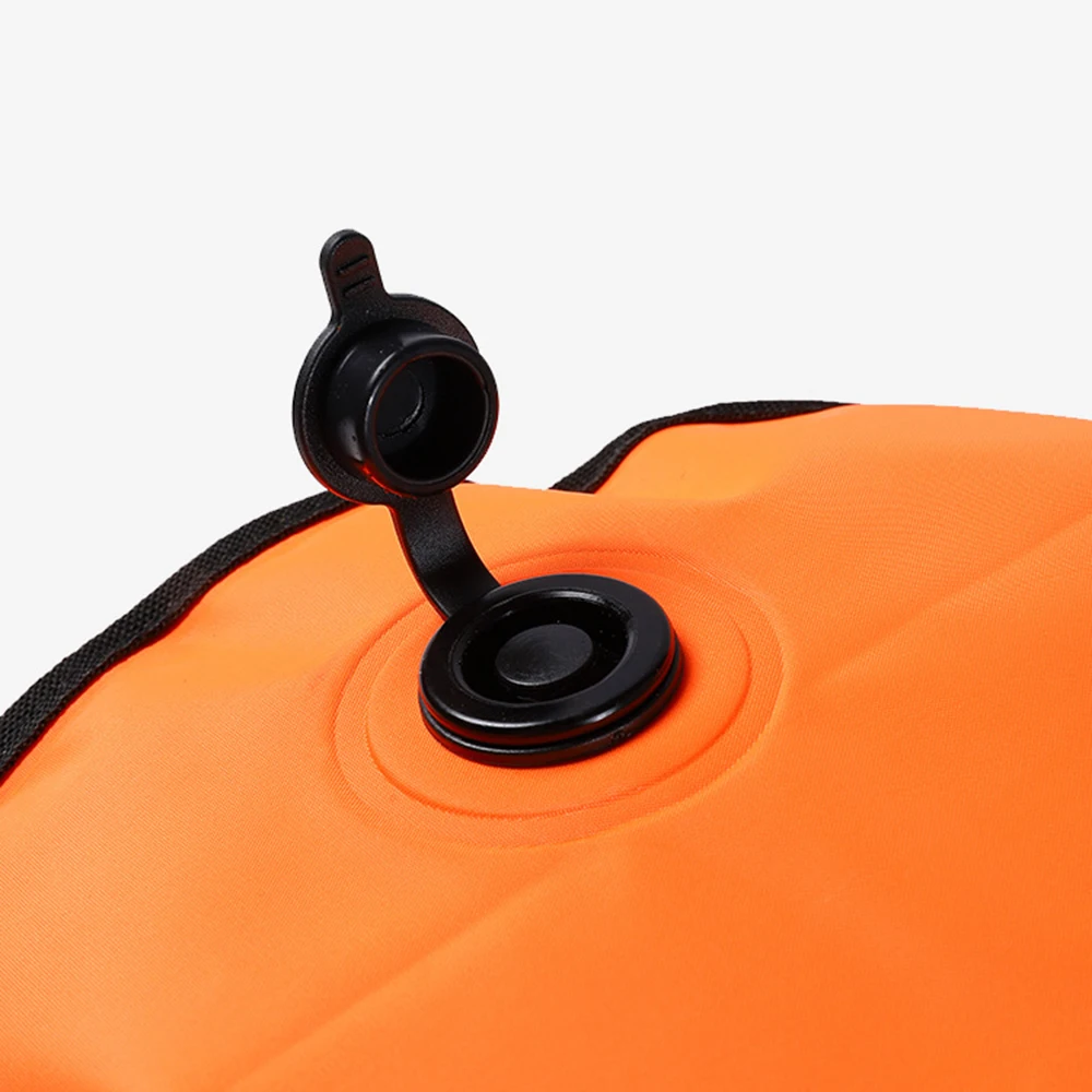 Inflatable Open PVC Swimming Buoy, Tow Float Dry Bag, Double AirBag with Belt, High Visibility, Water Sport Safety Bag, 20L