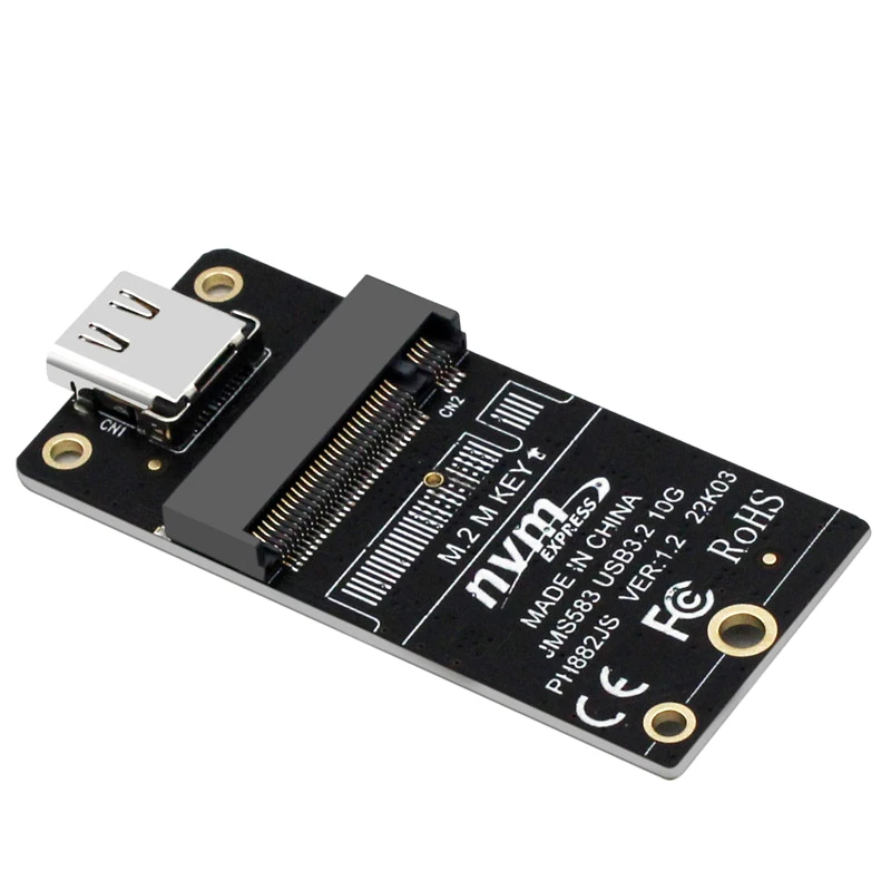 

М. 2-скоростной твердотельный накопитель типа c, NVMe, корпус для жесткого диска, плата адаптера JMS583, протокол NVMe, 10 Гбит/с