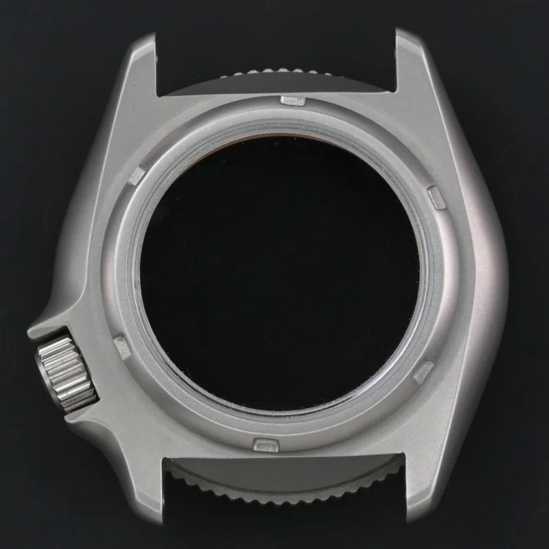 42mm Matte Watch Case with GMT Orange Ceramic Bezel and Sapphire Crystal