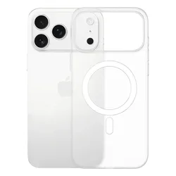 Luxury Ultra Thin Magnetic Translucent Matte Phone Case with Clear Back - iPhone 15 Plus (Clear)